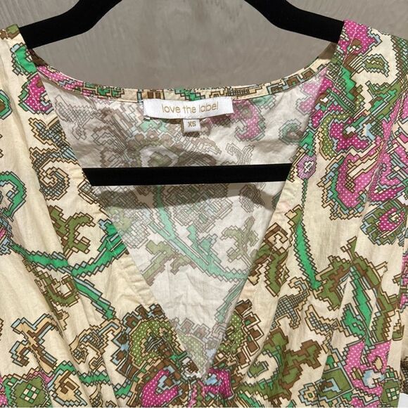 Anthropologie Love The Label Veronika Floral Puff Sleeve Dress in Brandyvine - Picture 6 of 7